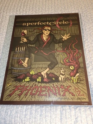 A PERFECT CIRCLE POSTER: 4/17/24 PHOENIX TALKING STICK #3 OF 254. QUITE RARE!! - Image 1 of 2