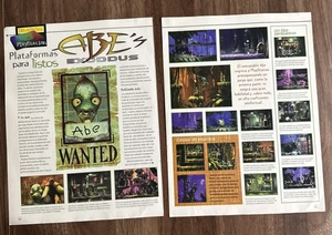 Abe’s Exodus Spanish Magazine Video Game Preview Print Ad Sony PlayStation Spain - Picture 1 of 2