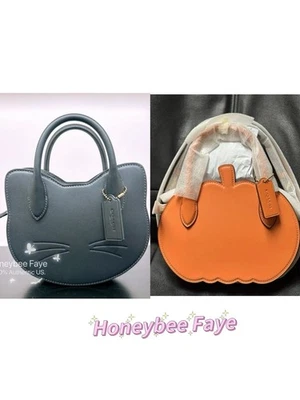 NUEVO CON ETIQUETAS Coach Cat 🐱/Calabaza 🎃 Bandolera 👻2025 Halloween CW615 O CU868 Foto 1 de 4