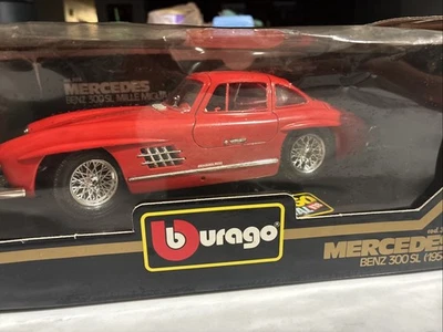 Coche Modelo Die Cast: Bburago - Mercedes Benz 300SL Rojo 1954 Cod. 3015- 1/18 Foto 1 de 4