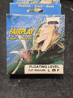 Cortland Fairplay Fly Line Nivel Flotante L8F Blanco HECHO EN EE. UU. Nuevo en Caja Foto 1 de 2