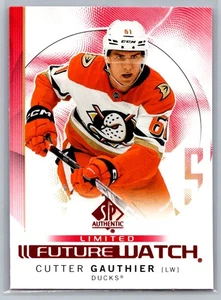 2024-25 SP Auténtico #147 Cortador Gauthier Limited Patos Anaheim Rojos - Imagen 1 de 2