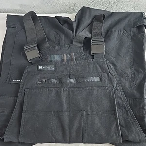 Flag Nor Fail Forever Overalls Black 32x34-36 Unisex Workwear Outdoors Utility - Picture 1 of 14