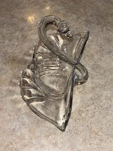 Clear Art Glass Swan Dish Vintage - Candy or Soap - Vintage Heavy 10” Tall - Picture 1 of 7