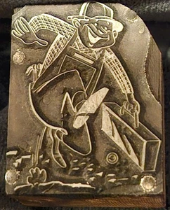 Vintage Printing Letterpress Printer Type Wood Block Handyman Tools Mid-Century  - Picture 1 of 5