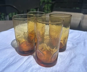 Imitation Blenko Dimple Tumblers Water Glasses - Picture 1 of 4