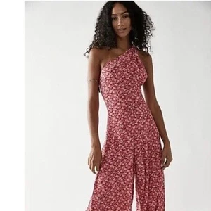 Free People NWOT- Arlo Jumpsuit Ditsy Floral Printed Halter Wide Leg Summer Sz:S - Picture 1 of 8