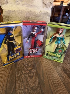 DC Superhero Barbie Lot: Batgirl, Poison Ivy and Harley Quinn NIB Look - Image 1 of 4