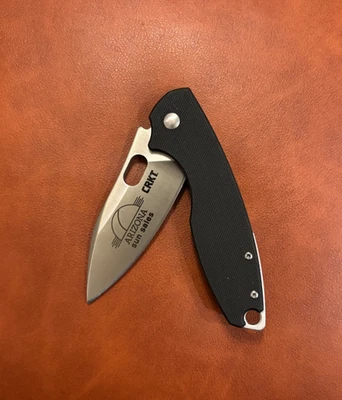 Faca de bolso dobrável CRKT Pilar III 5317 preta lâmina lisa de aço inoxidável ~BOM - Imagem 1 de 4