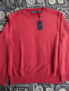 Polo Ralph Lauren Garment-Dyed Cotton Crewneck Sweater Washed Red Size Large NWT - Picture 1 of 3