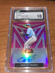 Leaf Valiant Wander Franco Rookie 2020 rosa automático #'d 15/15 radiocontrol graduado CSG 10 gemas - Imagen 1 de 3