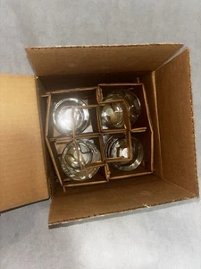 Neu im Karton 4 Princess House Heritage 10 Unzen flache Saft Brandy Becher Floral geätzt 524 - Bild 1 von 3
