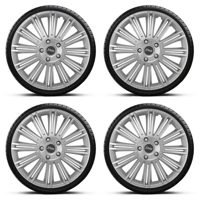 Wheel Trims 14" Silver Disc Hub Caps Set of 4 Fits Hyundai I30 - Image 1 of 4