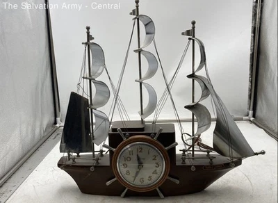 Session Multicolor Home Decor Collectible Ship Nautical Desk Clock - Image 1 of 4