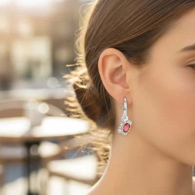 Pendientes colgantes de cangrejo de plata esterlina 925 KUNSIR regalo elegantes mujeres fiesta vacaciones Foto 1 de 4