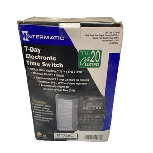 INTERMATIC 30 Amp 7-Day 2xSPST 2-Circuit Electronic Time Switch ET1725C S41 - Picture 1 of 6