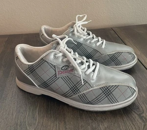 Zapatos de boliche Dexter Ana para mujer Slide-Rite 8,5 M ~ gris rosa a cuadros | B4257-5 - Imagen 1 de 24