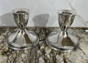 Vintage Weighted 3" Sterling Silver Duchin Creations Candle Stick Holders ๐บ๐ธ - Picture 1 of 24
