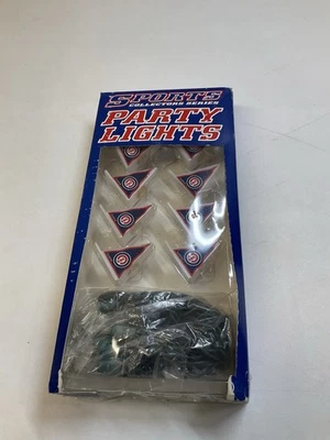 Chicago Cubs Banderín Fiesta Luces Cadena Luz Bar Hombre Cueva Decoración Foto 1 de 4