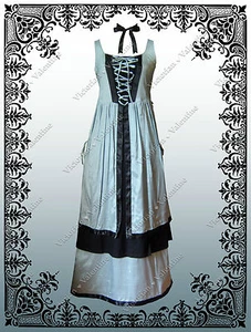 Victorian Civil War Steampunk Gothic Prom Long Dress Reenactment Fairytale L XL - Picture 1 of 3