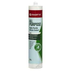 4 x Parfix All Purpose Highly Flexible Silicone Sealant Clear 300g Non-corrosive - Picture 1 of 1