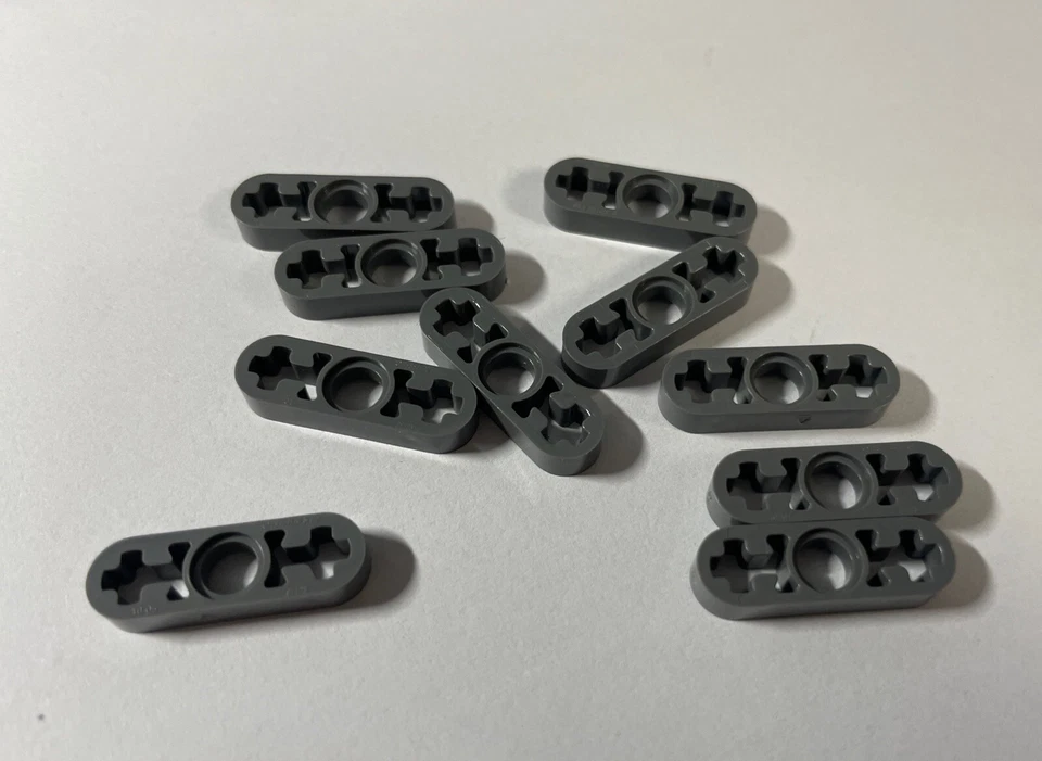 10x LEGO Technik  Liftarme dünn 1x3 dunkelgrau Blau / Liftarm Thin / 6632 NEW - Bild 1 von 1