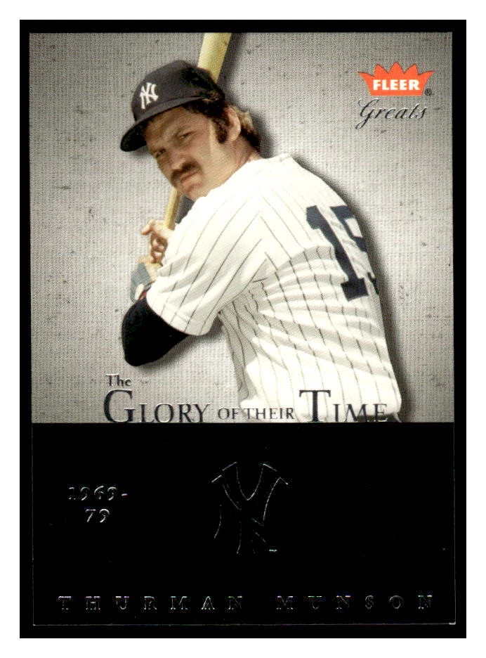 2004 Fleer Greats of the Game #29 GOT Thurman Munson Glory of Their Time #/1977 - Image 1 of 2