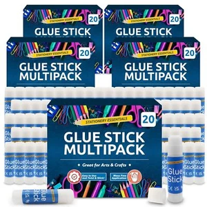 100 Stück Kinder Klebesticks Schule 9g Waschbar Ungiftig Home Office Kunst Handwerk Großpackung - Bild 1 von 8