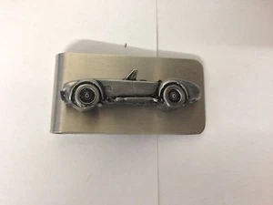 Shelby Cobra  ref239 pewter effect car emblem on a stunning Money Clip - Picture 1 of 1