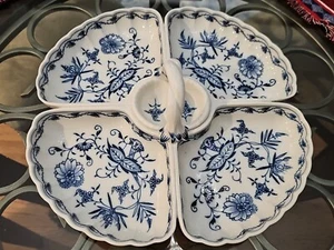 MEISSEN ESPADAS CRUZADAS XL AZUL CEBOLLA BANDEJA PARA SERVIR PLATO 14" RARO 2ndQ - Imagen 1 de 12