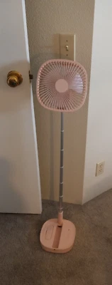 Foldable Portable Fan With Remote Pink 8'' - Image 1 of 4