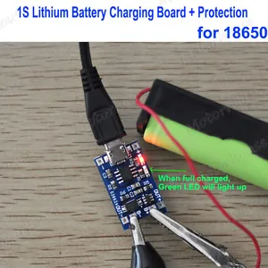 1A Micro USB 18650 Lithium Battery Charging Board LED Charger Module+ Protection - Picture 1 of 4