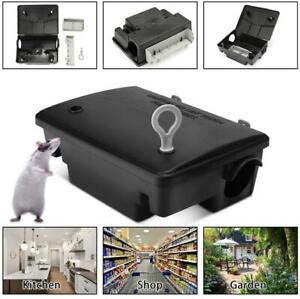 Rat Mouse Mice Rodent Bait Block Station Box Trap & Key for Home Warehouse Hotel