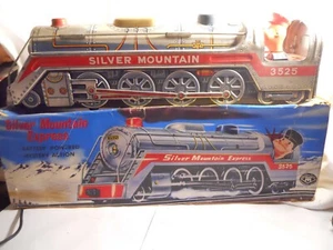 Vintage SILBER BERG EXPRESS ZUG Dose mit Box Modernes Spielzeug Japan Akku #3525 - Bild 1 von 12