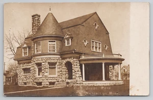 RPPC Marcellus MI Carroll Sherman Jones House Michigan Postcard Poke's Cottage - Picture 1 of 6