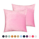 Pack of 2 Velvet Euro Square Throw Pillow Covers Sofa Home Decor Cushion Cover