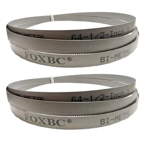 2 Pcs Metal Bandsaw Blades 24 TPI 64-1/2" x 1/2" x 0.02" for Harbor Freight - Picture 1 of 4