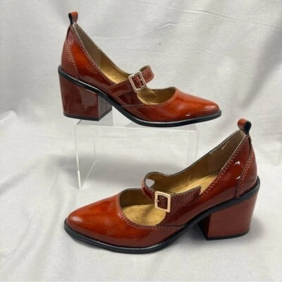 Daga Kelsi Brooklyn Elm Mary Jane charol escarlata tacón bloque 5,5 Foto 1 de 4