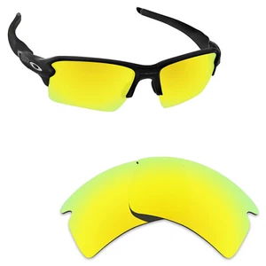 Hawkry Polarized Replacement Lenses for-Oakley Flak 2.0 XL Sunglass 24K Golden - Picture 1 of 3