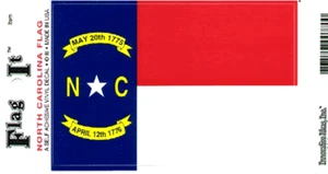 North Carolina - Staatsflagge Aufkleber - Bild 1 von 1