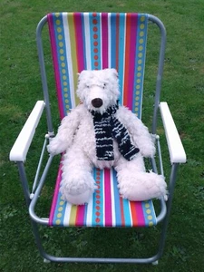 13” GUND WHITE POLAR BEAR WITH SCARF. - Picture 1 of 13