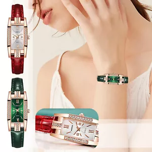 Damenuhren Damen mattiert Gürtel Uhren Geschenk Digital Skala Ziffer Imitat P - Bild 1 von 17