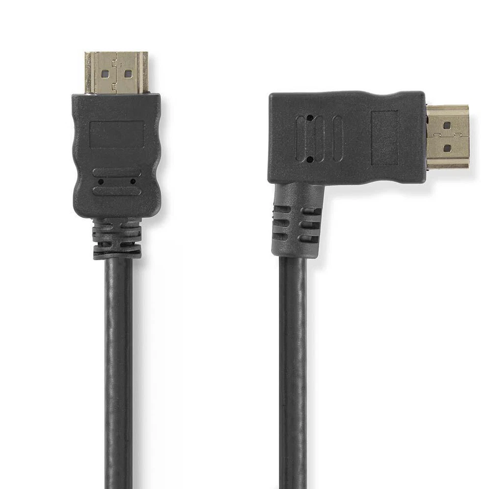 HDMI Kabel High Speed 1,5m schwarz mit Ethernet rechts gewinkelt 90° schwarz - Bild 1 von 1
