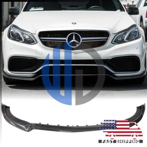 Labio delantero de fibra de carbono estilo AMG E63 BR para Mercedes W212 LCi 2014 2015 2016 - Imagen 1 de 6