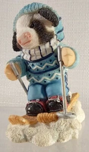 Mary's Moo Moos Cow Figurine Barn to Ski 2000 Enesco 101172 Mary Rhyner-Nadig - Picture 1 of 6