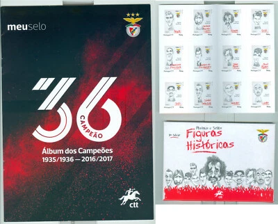 PORTUGAL 2018 - FOOTBALL - BENFICA Historical Figures(3rd set) + postcards,album - Image 1 of 3