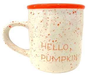 Nueva taza vela perfumada con especias rústicas Hello Pumpkin Happy Fall 12 oz rara - Imagen 1 de 3