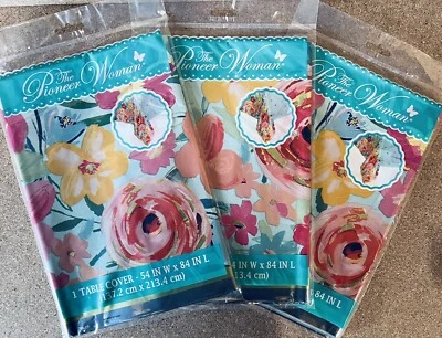 The Pioneer Woman Floral Pink Foil Party Tablecloth 84in x 54in 3 PACK - Image 1 of 4