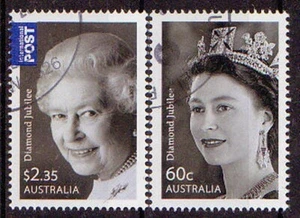 AUSTRALIA 2012 DIAMOND JUBILEE SET OF 2 FINE USED - Picture 1 of 1