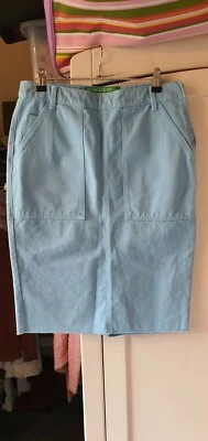 united colours of benetton 100%cotton Denim Skirt Brand New  UK 12 - Image 1 of 4